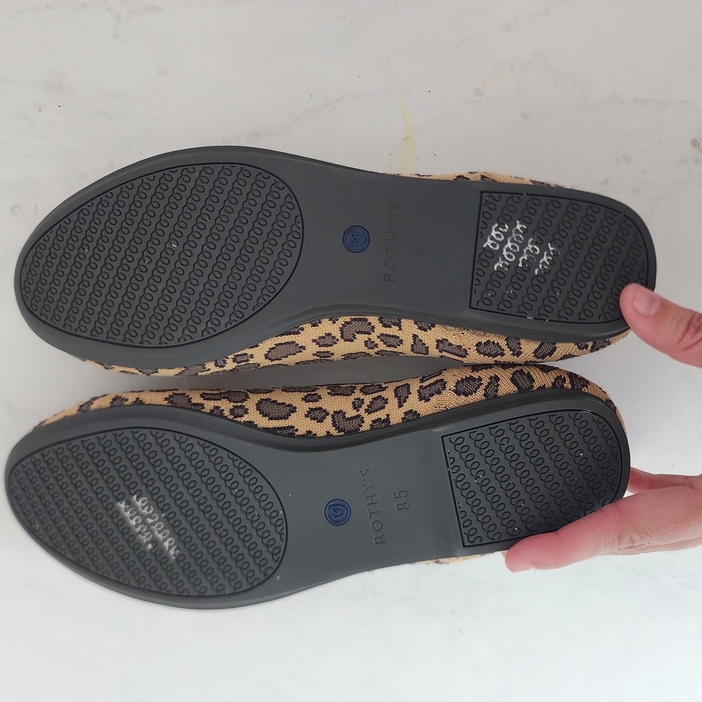 Rothy's Brown and Black Leopard Print Loafers - Picture 11 of 12